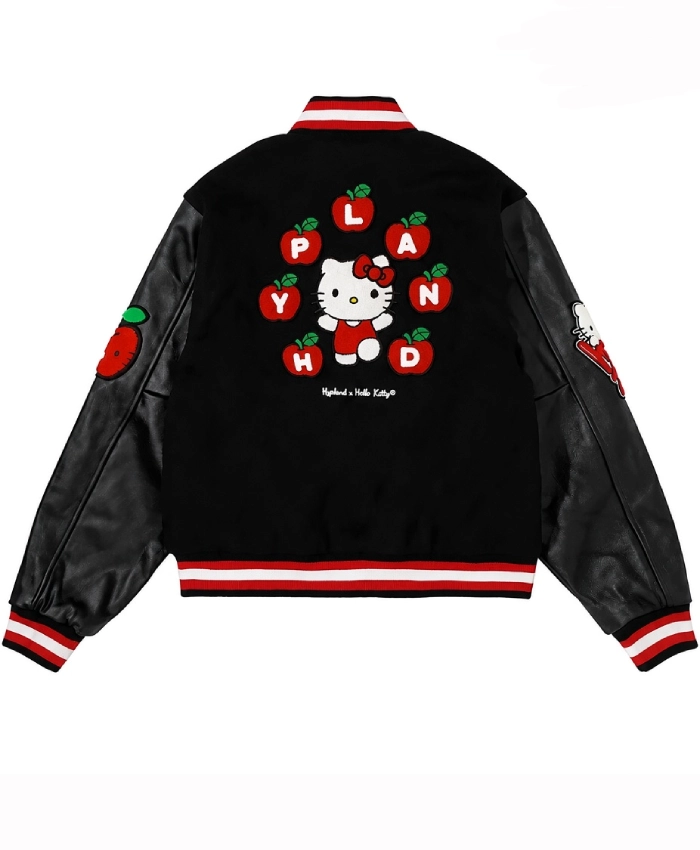 Hypland X Hello Kitty Apples Leather Sleeves Jacket
