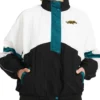 Jacksonville Jaguars Full Zip White and Black Windbreaker Jacket