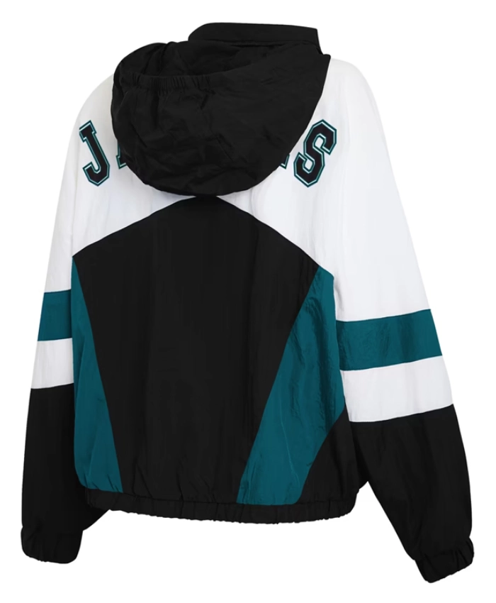 Jacksonville Jaguars Full Zip White and Black Windbreaker Jacket Sale