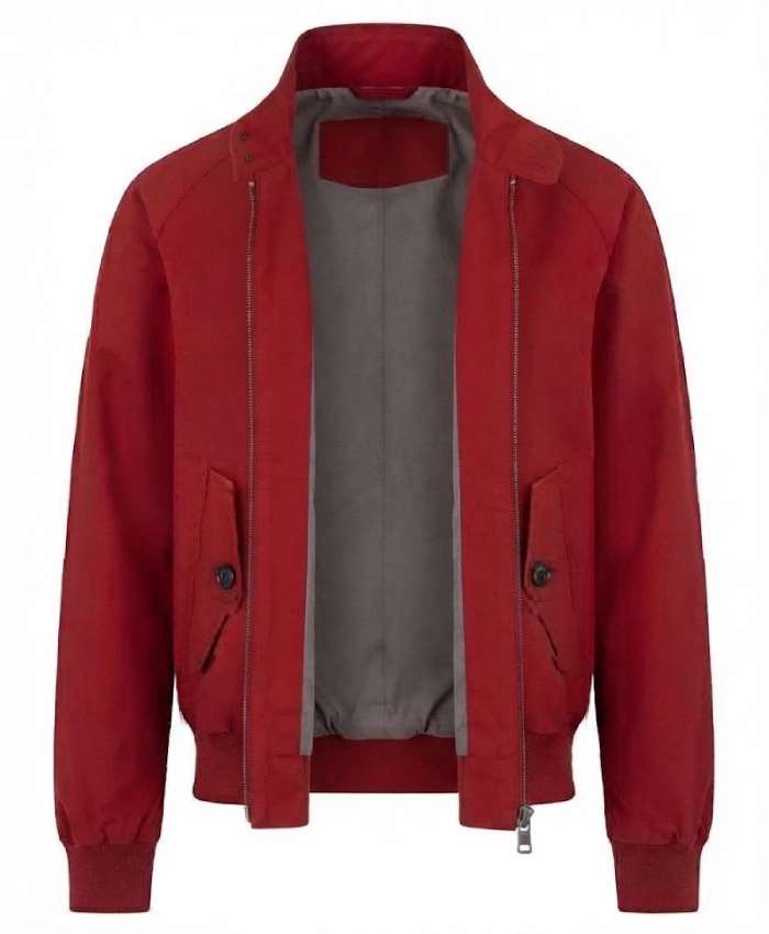 James Dean Red Cotton Bomber Jacket