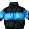 Jenna Lamia Resident Alien S04 Judy Cooper Black and Blue Quilted Puffer Jacket