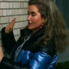 Jenna Lamia TV Series Resident Alien S04 Judy Cooper Black and Blue Quilted Puffer Jacket
