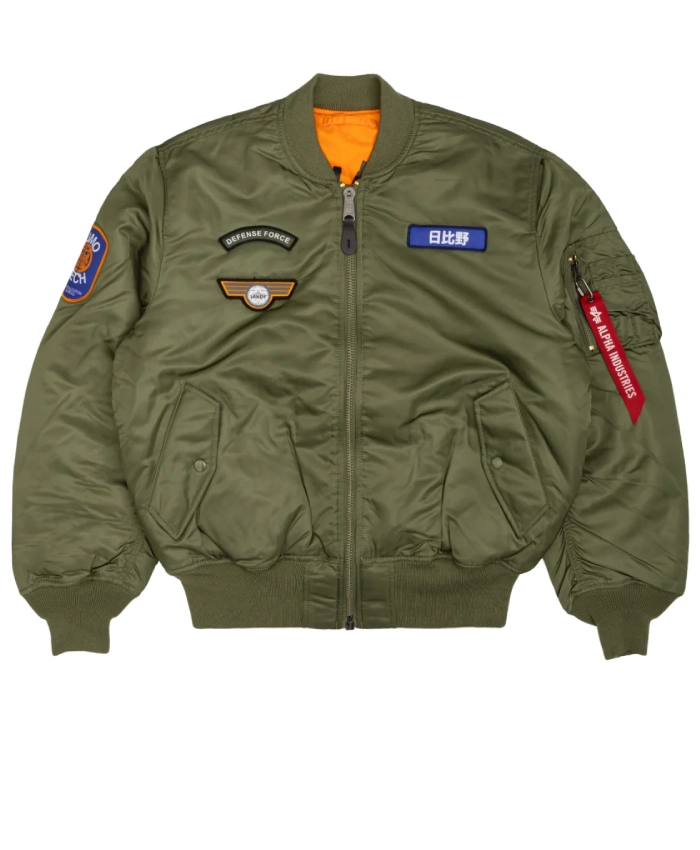 Kaiju No 8 Army Green Full Zip Green Bomber Jacket