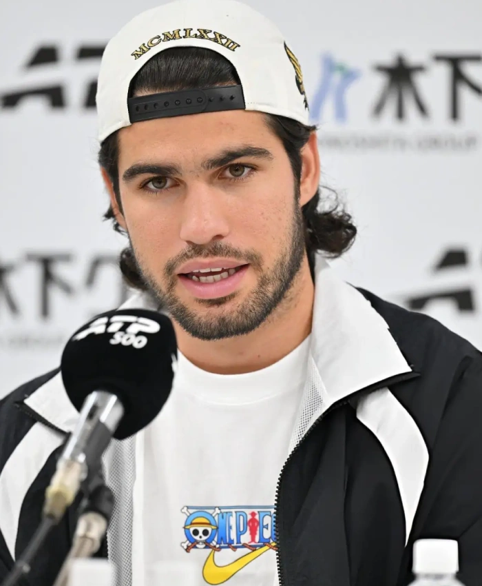 Kinoshita Group Japan Open 2026 Carlos Alcaraz Black and White Jacket