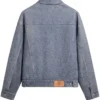 Kith Leather Denim Dario Blue Trucker Jacket