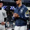 Kith for the New York Yankees Cupro Ferris Blue Jacket
