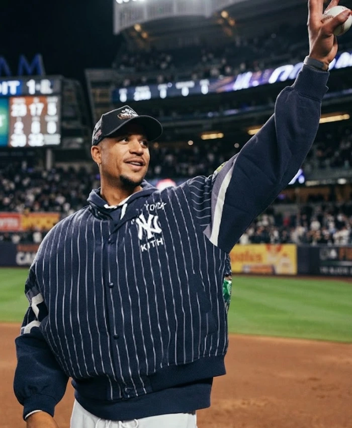 Kith for the New York Yankees Cupro Ferris Fleece Jacket