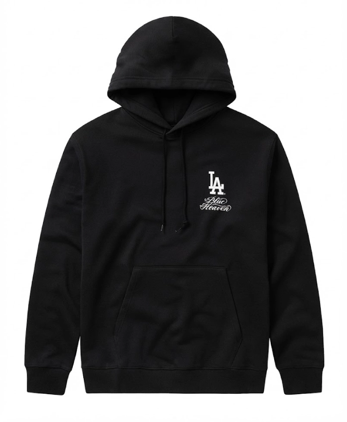 Los Angeles Dodgers Fine Line Black Pullover Hoodie