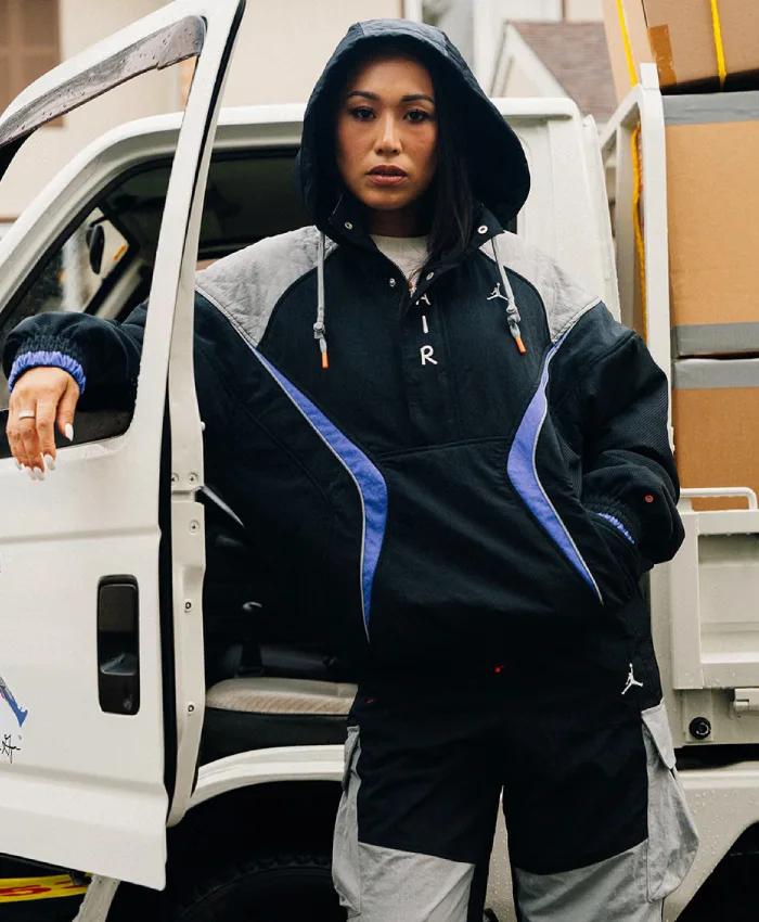 Louis De Guzman x Jordan Artist Series Half Zipper Black Hoodie