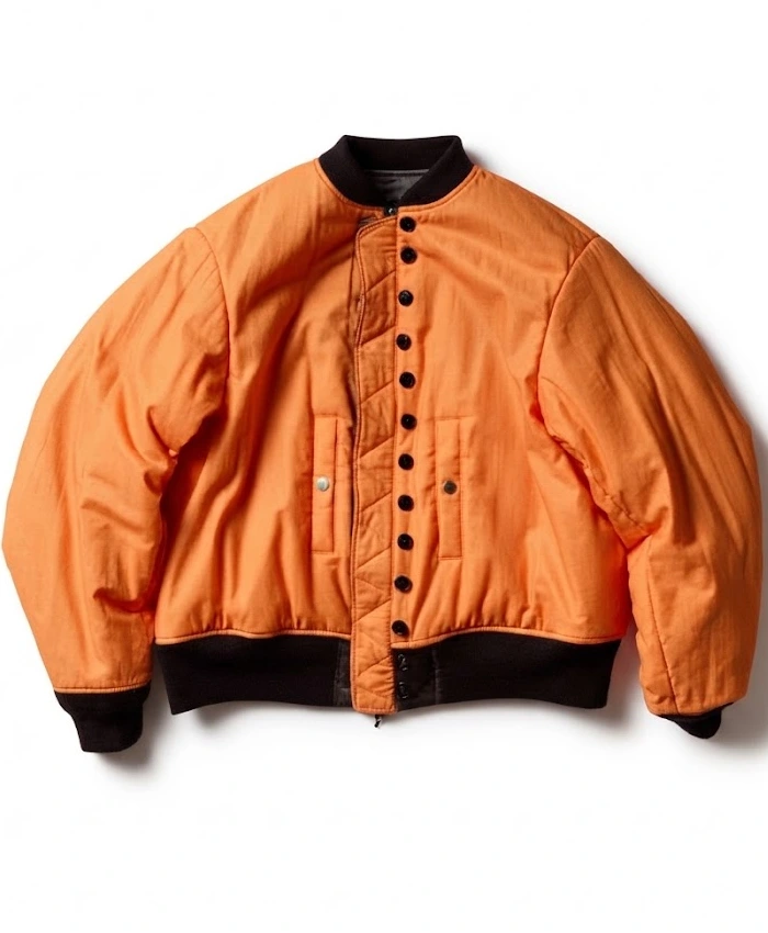 MASU x International Gallery BEAMS Half Century Satin Bomber Jacket For Sale