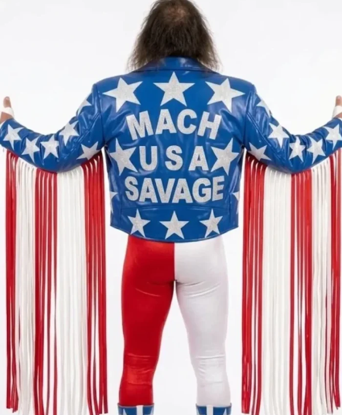 Macho Man Inspired Fringe Patriotic Custom Wrestling Cosplay Jacket