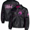 Minnesota Timberwolves The Wild Collective Full Snap Black Leather Jacket