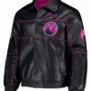 Minnesota Timberwolves The Wild Collective Full Snap Leather Jacket