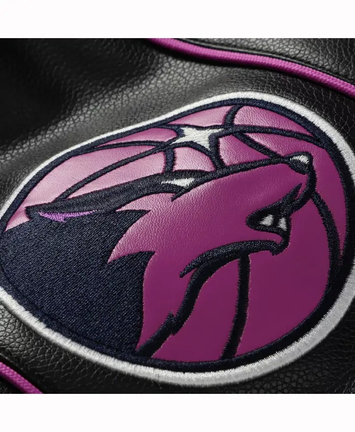 Minnesota Timberwolves The Wild Collective Leather Jacket