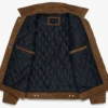 Motone Roughneck Reverse Brown Suede Trucker Jacket On Sale