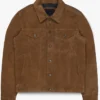 Motone Roughneck Reverse Brown Trucker Jacket On Sale 