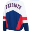 New England Patriots Full Zip White and Royal Windbreaker Jacket