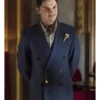American Horror Story Evan Peters Blue Mid-Length Coat