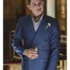 American Horror Story Evan Peters Blue Mid-Length Coat