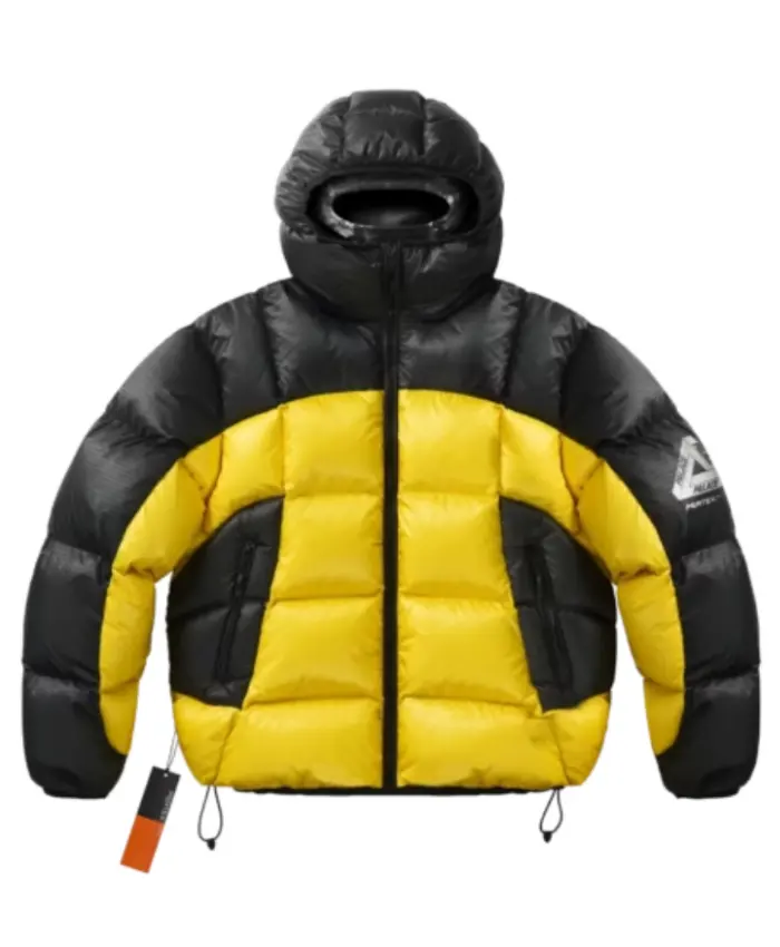 Palace Pertex Balaclava Black Yellow Puffer Jacket