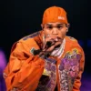 Chris Brown 35th Night R&B Tour Orange Graphic Jacket