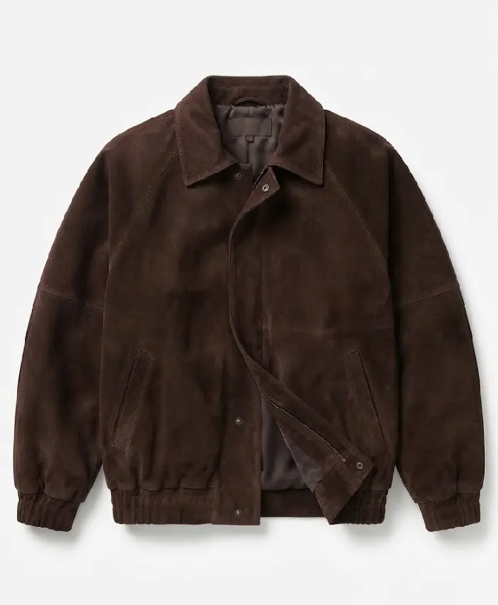 Helsa The Oversized Suede Bomber Jacket