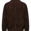 Helsa The Oversized Suede Bomber Jacket