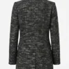 Women's Black Tweed Two Button Wool Blazer Jacket