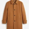 Armando Men's Grey Mid Length Wool Overcoat