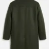 Armando Men's Grey Mid Length Wool Overcoat