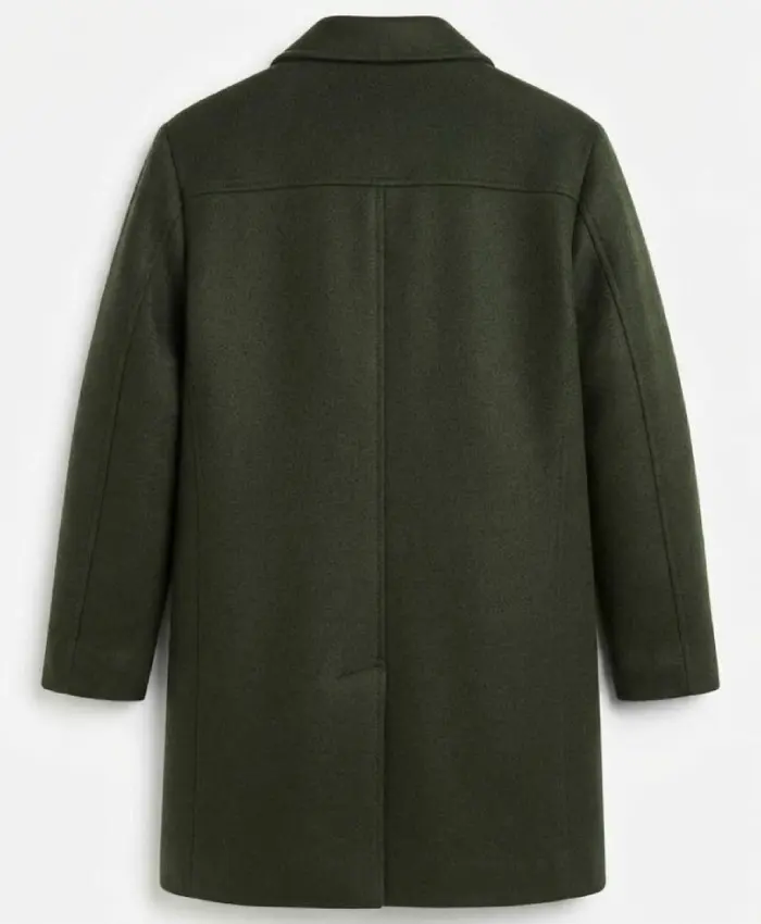 Armando Men's Grey Mid Length Wool Overcoat