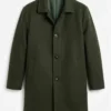 Armando Men's Grey Mid Length Wool Overcoat