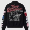 True Religion Embroidered Varsity Girlfriend Jacket