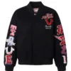 True Religion Embroidered Varsity Girlfriend Jacket