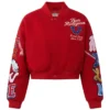 True Religion Embroidered Varsity Girlfriend Jacket