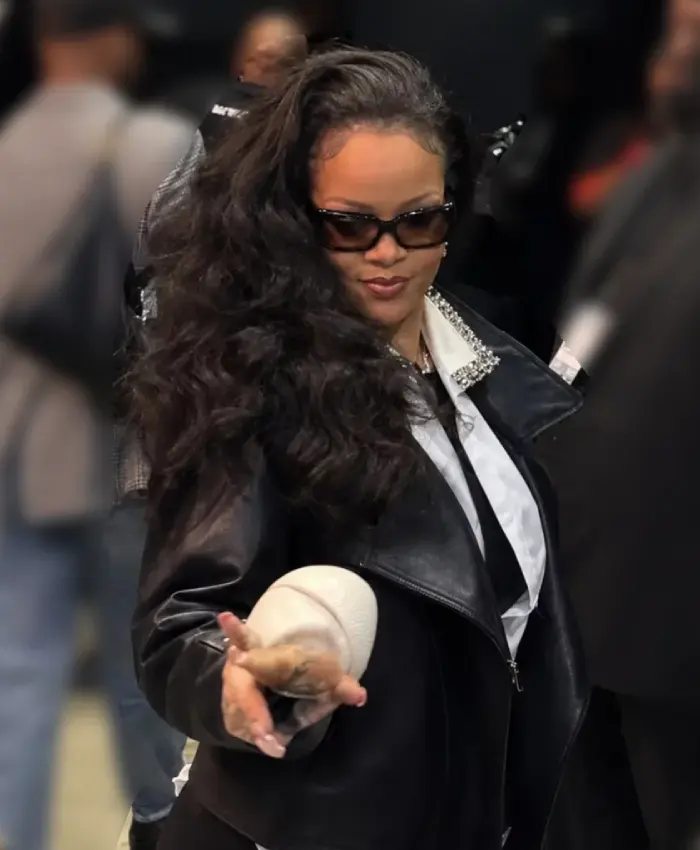 Paris FW Rihanna Leather Jacket