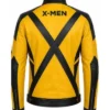 X-Men Logo Yellow Leather Biker Jacket