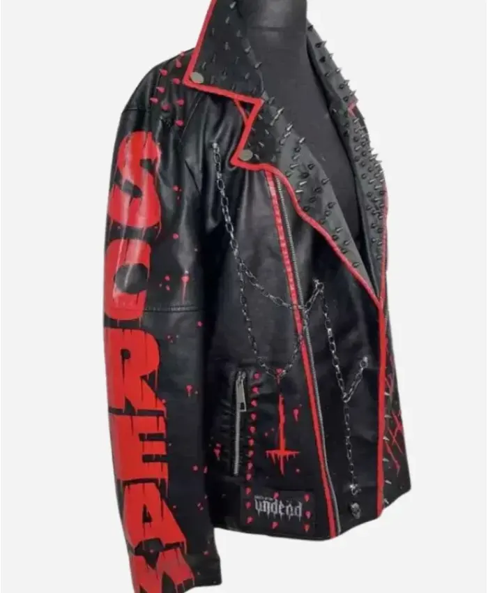Scream Punk Style Leather Studded Jacket