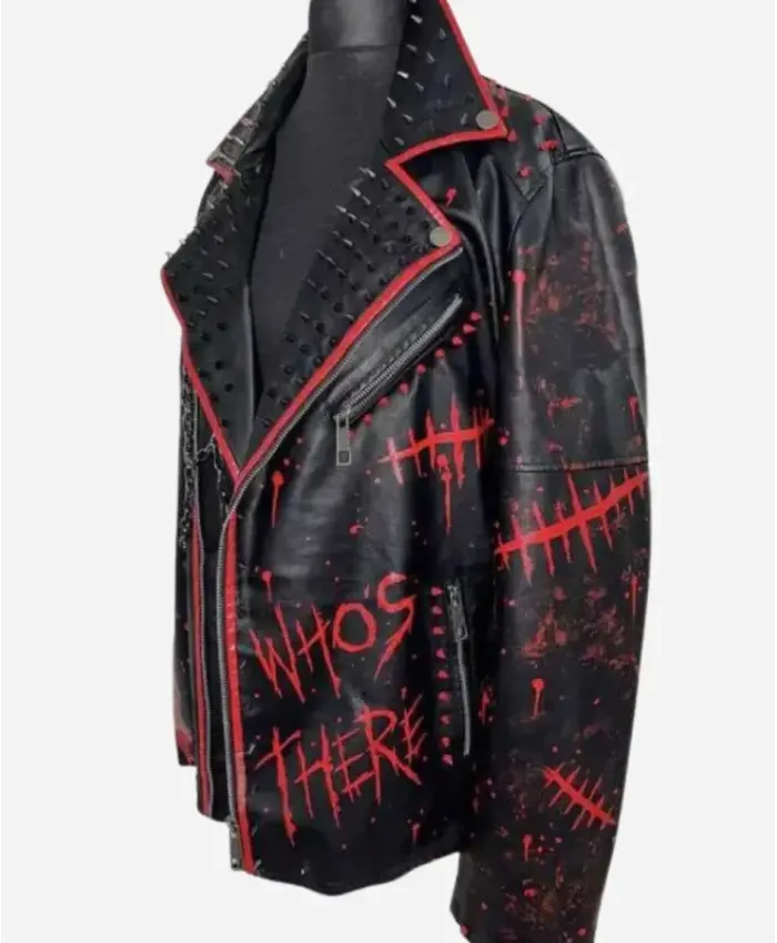 Scream Punk Style Leather Studded Jacket