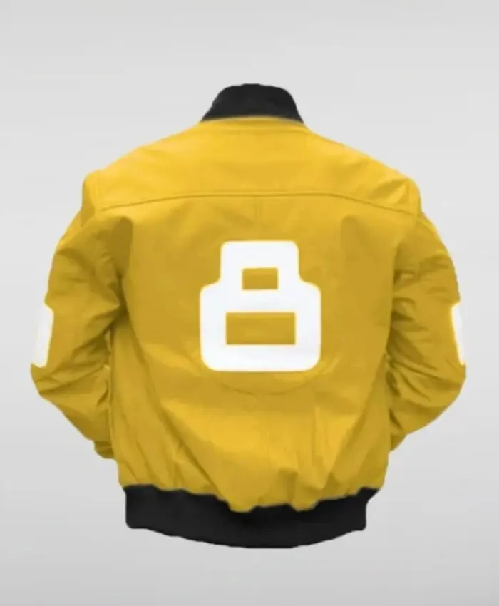 Unisex 8 Ball Yellow Bomber Jacket