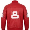 Unisex 8 Ball Pink Bomber Leather Jacket