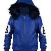 Unisex 8 Ball Multiple Colors Bomber Hooded Leather Jacket