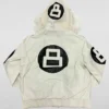 Unisex 8 Ball Multiple Colors Bomber Hooded Leather Jacket