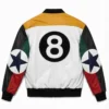 Unisex 8 Ball Color Blocked Leather Jacket