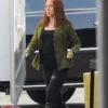 Captain America The Winter Soldier Black Widow Green Jacket