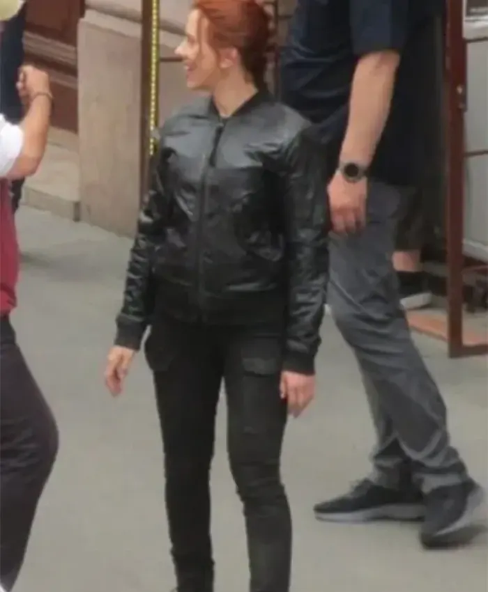 Marvel Black Widow 2021 Natasha Romanoff Bomber Jacket