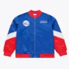 Philadelphia 76ers Triple Check Heavyweight Satin Jacket