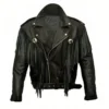 Alba Flores Money Heist Black Fringe Jacket