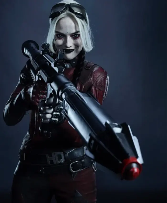 Margot Robbie Harley Quinn Suicide Squad 2 Red Jacket