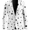 Casual White Polka Dot 2026 Blazer